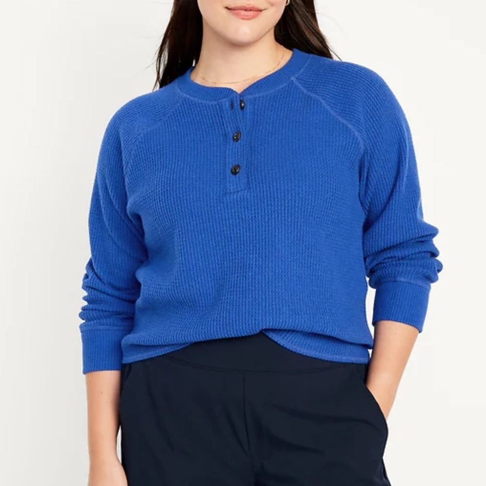 Navy Blue Knit Top